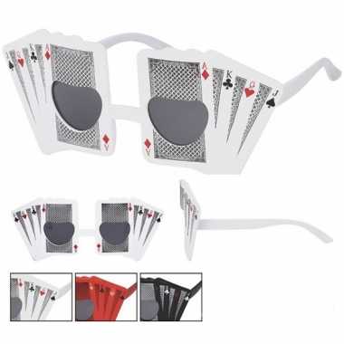 Kaartspel bril zwart voor volwassenen