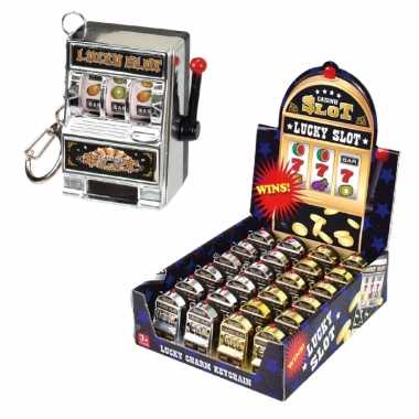 Sleutelhanger fruitmachine zilver