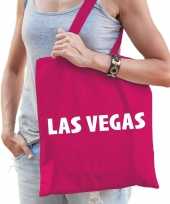 Katoenen usa wereldstad tasje las vegas roze